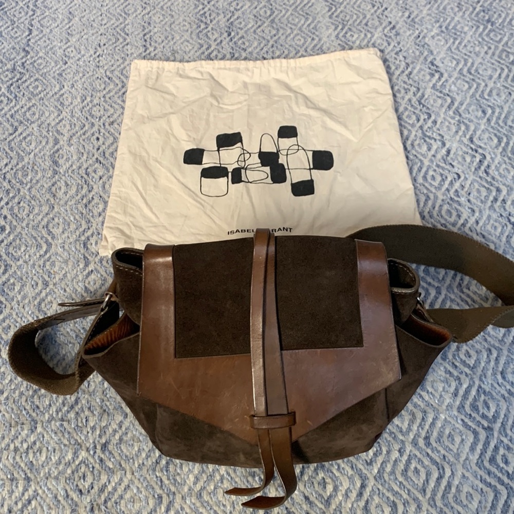 Isabel Marant Brown Leather and Suede Crossbody Bag